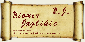 Miomir Jaglikić vizit kartica